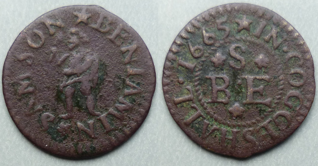 Coggeshall, Benjamin Samson 1665 farthing